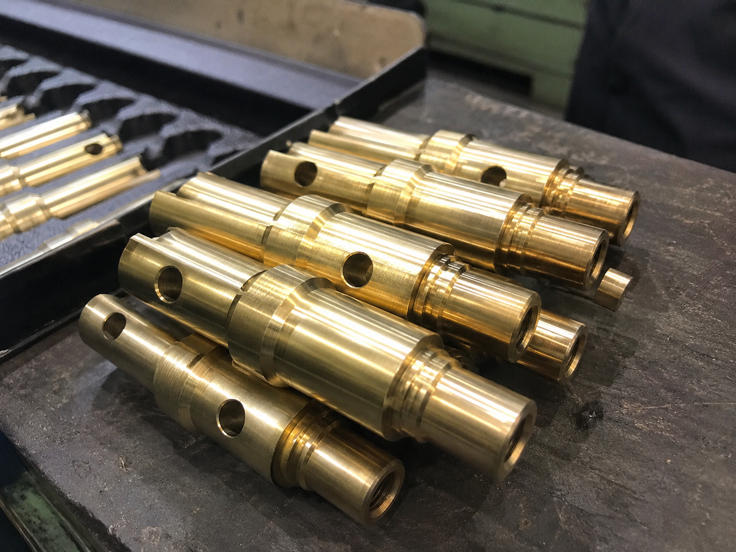 Extruded brass, machined and plated